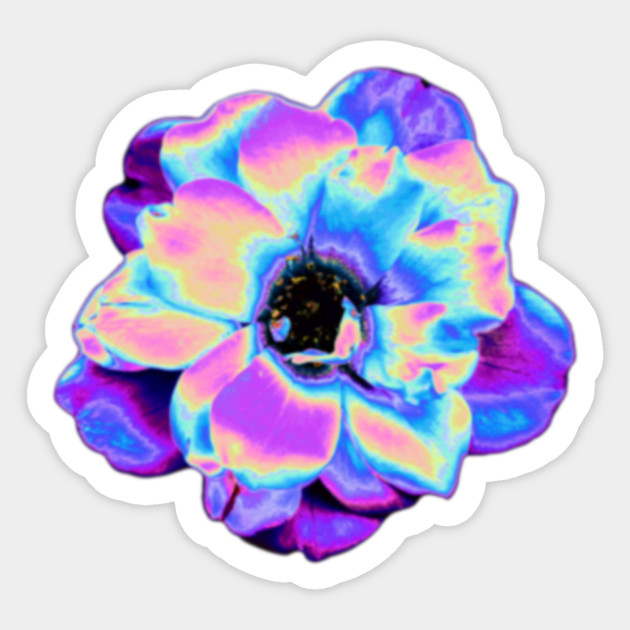  flower  vaporwave  Vaporwave  Flower  Pegatina TeePublic MX